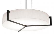 AFX Lighting, Inc. APP1524LAJUDES-LW - Apex 17&#39;&#39; LED Pendant - Espresso Finish - Linen White Shade