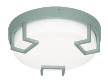 AFX Lighting, Inc. BMF1228LAJD2TG - Beaumont - LED 12&#39;&#39; Flush Mount - Textured Grey Finish - White Metal/Acrylic Shade