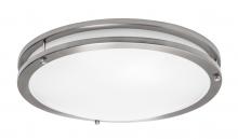 AFX Lighting, Inc. CAF14L5AJUDSN - Carlisle 14&#39;&#39; Flushmount 120-277V,5CCT,SN