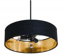 AFX Lighting, Inc. CLNP18MBBK-BKGD - Celine Pendant 18&#39;&#39; Medium Base BK - BKGD shade