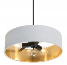 AFX Lighting, Inc. CLNP18MBBK-WHGD - Celine Pendant 18&#39;&#39; Medium Base BK - WHGD shade