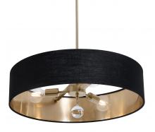 AFX Lighting, Inc. CLNP24MBSB-BKGD - Celine Pendant 24&#39;&#39; Medium Base SB - BKGD shade