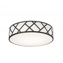 AFX Lighting, Inc. HVNF21MBBK - Haven 21&#39;&#39; Med Base Flush Mount - BK w/ WH