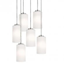 AFX Lighting, Inc. LEOP04MBSNRND6 - Leo 24&#39;&#39; 6 Light Round Pendant - SN