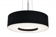 AFX Lighting, Inc. MCP1524LAJUDSN-BK - Montclair 15&#39;&#39; LED Pendant - Satin Nickel Finish - Black Shade
