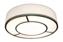 AFX Lighting, Inc. RVEF2032LAJUDSNLW - Reeves - LED 20&#39;&#39; Flush Mount - Satin Nickel Finish - White Linen Shade