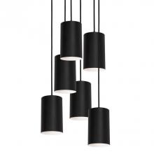 AFX Lighting, Inc. TYKP04MBBKRND6 - Tyke 24&#39;&#39; 6 Light Round Pendant - BK