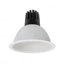 Nora NC3-81L427FMPW - 8&#34; Sapphire III Round Open Reflector, 3500lm, 2700K, Flood Optic, Matte Powder White