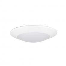 Nora NCSD-R6TWMPW - 6&#34; Contractor Series LED Flush Mount Disk Light, Selectable CCT, Matte Powder White (12-Pack)