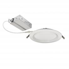Nora NEFLINTW-R6MPW - 6&#34; FLIN Round Wafer LED Downlight with Selectable CCT, 1300lm / 13.5W, Matte Powder White Finish