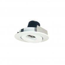 Nora NIO-4RG35QMPW - 4&#34; Iolite LED Round Adjustable Gimbal, 10-Degree Optic, 850lm / 12W, 3500K, Matte Powder White