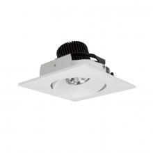 Nora NIO-4SC35QMPW - 4&#34; Iolite LED Square Adjustable Cone Reflector, 10-Degree Optic, 800lm / 12W, 3500K, Matte