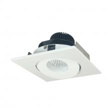 Nora NIO-4SG35XMPW/10 - 4&#34; Iolite LED Square Adjustable Gimbal, 1000lm / 14W, 3500K, Matte Powder White Finish