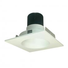 Nora NIO-4SNDC27XWW/10 - 4&#34; Iolite LED Square Reflector with Round Aperture, 1000lm / 14W, 2700K, White Reflector / White