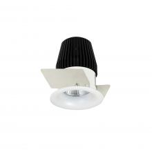 Nora NIOB-1RNB35XMPW - 1&#34; Iolite LED BWF Round Bullnose, 600lm, 3500K, Matte Powder White Reflector / Matte Powder