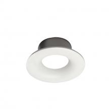 Nora NIOC-1RNBWW - 1&#34; Iolite Can-less Round Bullnose Trim, White finish
