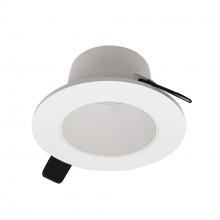Nora NIOC-4RNDCWW - 4&#34; Iolite Can-less Round Downlight Trim, White finish