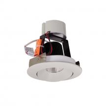 Nora NIR-4RC35XWW/10 - 4&#34; Iolite LED Round Adjustable Cone Retrofit, 1000lm / 12W, 3500K, White Reflector / White