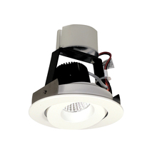 Nora NIR-4RG50XMPW - 4&#34; Iolite LED Round Adjustable Gimbal Retrofit, 800lm / 14W, 5000K, Matte Powder White Finish
