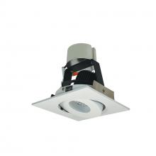 Nora NIR-4SG50XMPW - 4&#34; Iolite LED Square Adjustable Gimbal Retrofit, 800lm / 14W, 5000K, Matte Powder White Finish