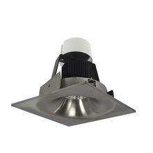 Nora NIR-4SNB50XNN - 4&#34; Iolite LED Square Bullnose Retrofit, 800lm / 14W, 5000K, Natural Metal Finish