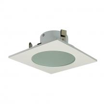 Nora NL-4826W - 4&#34; FLAT FROST LENS,SQ TRM WHT