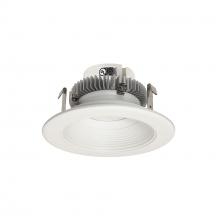 Nora NLCBC2-452TWMPW/10 - 4&#34; Cobalt Click Round Retrofit Baffle, 1000lm / 13.5W, Selectable CCT, Matte Powder White Baffle