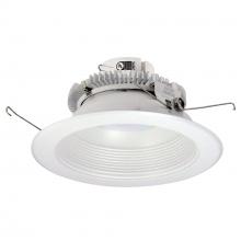 Nora NLCBC2-652TWMPW/10 - 6&#34; Cobalt Click Round Retrofit Baffle, 1000lm / 13.5W, Selectable CCT, Matte Powder White