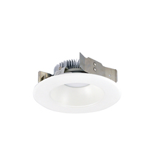 Nora NLCBS-4W518527MPW - 4&#34; Cobalt Shallow High Lumen LED Trim, Round Reflector, 850lm, 2700K, Matte Powder White