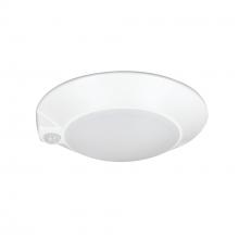 Nora NLOPAC-R7MSTWW - 7&#34; AC Opal LED Surface Mount with PIR Motion Sensor, 500lm / 14W, Selectable CCT, White Finish