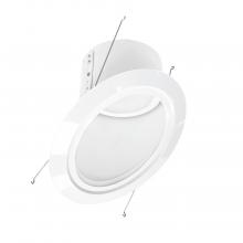 Nora NLRS-6S11L140W - 6&#34; Super Sloped LED Retrofit Reflector, 1200lm / 16W, 4000K, White Reflector / White Flange