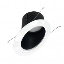 Nora NLRS-6S12L130B - 6&#34; Super Sloped LED Retrofit Baffle, 1200lm / 16W, 3000K, Black Baffle / White Flange
