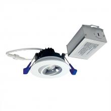 Nora NM2-2RG6040MPW - 2&#34; M2 Round LED Adjustable Gimbal, 600lm / 8W, 4000K, 120V, Matte Powder White