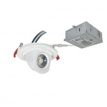 Nora NM4-R47030MPW - 4&#34; M4 Round LED Adjustable Elbow, 950lm / 12W, 3000K, 120V, Matte Powder White