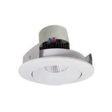 Nora NPR-4RC30XMPW - 4&#34; Pearl LED Round Adjustable Cone Retrofit, 1000lm / 12W, 3000K, Matte Powder White Reflector /