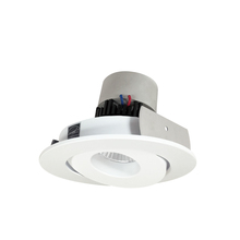 Nora NPR-4RG27XMPW - 4&#34; Pearl LED Round Adjustable Gimbal Retrofit, 1000lm / 12W, 2700K, Matte Powder White Finish