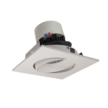 Nora NPR-4SC40XWW - 4&#34; Pearl LED Square Adjustable Cone Retrofit, 1000lm / 12W, 4000K, White Reflector / White