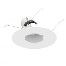 Nora NPR-56RSLA40XMPW - 5&#34;/6&#34; Pearl LED Round Adjustable Slot Retrofit, 950lm / 12W, 3000K, Matte Powder White