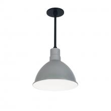 Nora NRLM-10ST2035GMWLE4/12 - 10&#34; RLM 12&#34; Stem Mounted LED Shade, 2000lm, 3500K, Gun Metal/White, 120V 0-10V/Triac/ELV &
