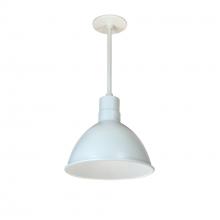 Nora NRLM-10ST3030WWLE4/12 - 10&#34; RLM 12&#34; Stem Mounted LED Shade, 3000lm, 3000K, White, 120V 0-10V/Triac/ELV & 277V 0-10V