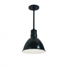 Nora NRLM-8ST1830BWLE4/12 - 8&#34; RLM 12&#34; Stem Mounted LED Shade, 2200lm, 3000K, Black/White, 120V 0-10V/Triac/ELV & 277V