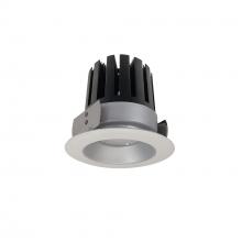 Nora NRM3-41L335FHZW - 4&#34; Marquise III Round Open Reflector, 2000lm, 3500K, Flood Optic, Haze Reflector/White Flange
