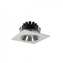 Nora NRM3-43L130SCW - 4&#34; Marquise III Square Open Reflector, 900lm, 3000K, Spot Optic, Clear Reflector/White Flange