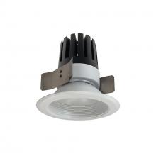 Nora NRM3-52L430FWW - 5&#34; Marquise III Round Baffle, 2500lm, 3000K, Flood Optic, White Baffle/White Flange