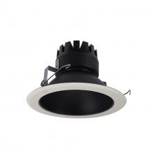 Nora NRM3-61L230FBW - 6&#34; Marquise III Round Open Reflector, 1500lm, 3000K, Flood Optic, Black Reflector/White Flange