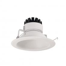 Nora NRM3-61L140FWW - 6&#34; Marquise III Round Open Reflector, 900lm, 4000K, Flood Optic, White Reflector/White Flange