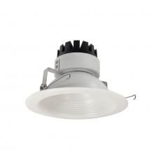 Nora NRM3-62L227NWW - 6&#34; Marquise III Round Baffle, 1500lm, 2700K, Narrow Flood Optic, White Baffle/White Flange