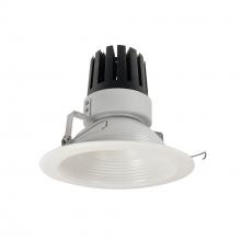 Nora NRM3-62L330FWW - 6&#34; Marquise III Round Baffle, 2000lm, 3000K, Flood Optic, White Baffle/White Flange