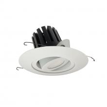 Nora NRM3-64L440FWW - 6&#34; Marquise III Adjustable Surface Gimbal, 2500lm, 4000K, Flood Optic, White Reflector &
