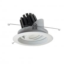 Nora NRM3-67L430FMPW - 6&#34; Marquise III Adjustable Regressed Gimbal Baffle, 2500lm, 3000K, Flood Optic, Matte Powder